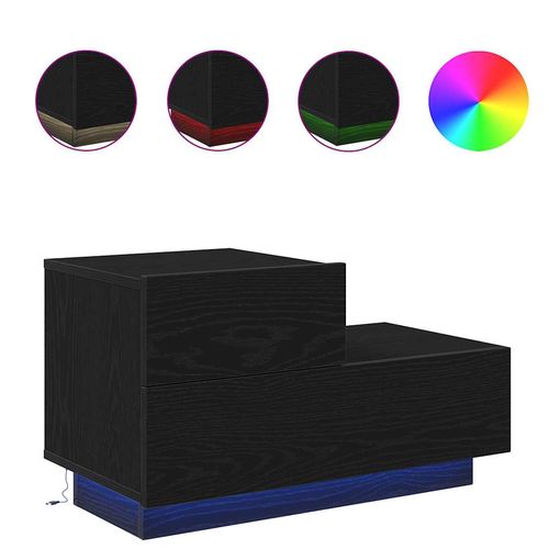 Szafka nocna z szufladą Czarny dąb 70 x 36 x 40.5 cm na Arena.pl