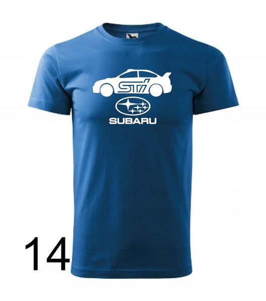 Koszulka męska SUBARU IMPREZA STI kolory zdjęcie 14