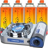 KUCHENKA TURYSTYCZNA GAZOWA NA KEMPING TURBO MOC 2,9kW + 4szt KARTUSZ
