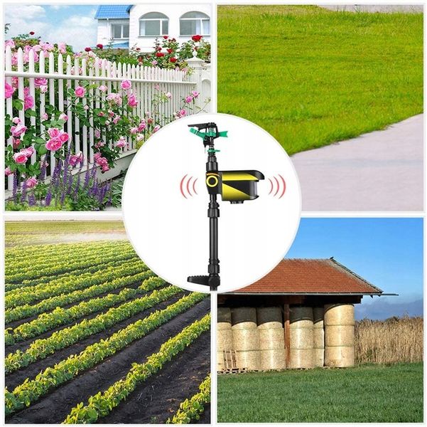 WODNY ODSTRASZACZ ZWIERZĄT KOTY PSY PTAKI KUNY Podczerwień OBRÓT 360° SOLAR zdjęcie 5