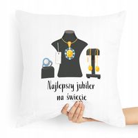 Prezent Poduszka Dla Jubilera Najlepszy Na Świecie Z Nadrukiem Ze Zdjęciem