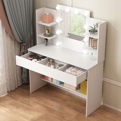 TOALETKA KOSMETYCZNA MAKIJAŻU WIZAŻU Z LUSTREM LED LOFT NOWOCZESNA 110 na Arena.pl