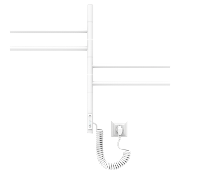 ELNA Grzejnik łazienkowy elektryczny Vertical 4 ruchome ramiona White zdjęcie 5