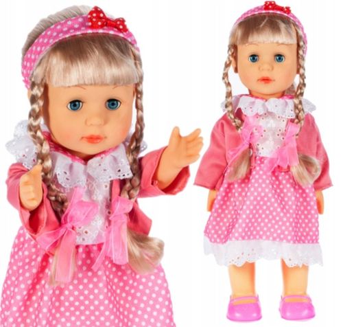 INTERAKTYWNA LALKA Bobas Śpiewająca Chodzi Reaguje na Klaśnięcie Duża 42cm na Arena.pl