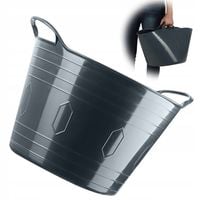 KADAX Kosz Plastkowy Na Pranie Uniwersalny 26L Kwadratowy Uchwyty Popiel