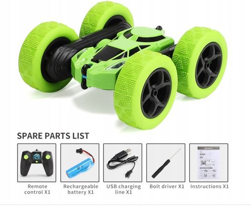 Samochód RC Zdalnie Sterowany 360 stopni 15km/h - Zielony na Arena.pl