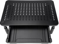 PODSTAWKA POD MONITOR LAPTOPA PODSTAWA PÓŁKA CZARNA REGULOWANA NA BIURKO