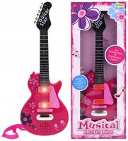 Gitara Elektryczna dla Dzieci Rockowa Metalowe Struny Dźwięki Podkłady