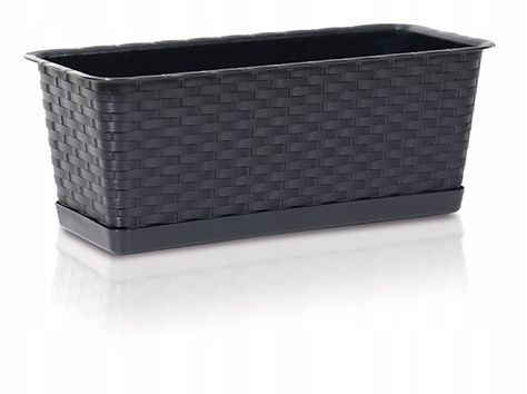 Skrzynka balkonowa Ratolla z podstawką ISR400P | Antracyt na Arena.pl