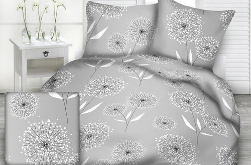 Pościel z kory 140x200 wzór dmuchawce na szarości na Arena.pl