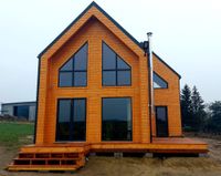 Dom całoroczny dwupiętrowy domek letniskowy drewniany