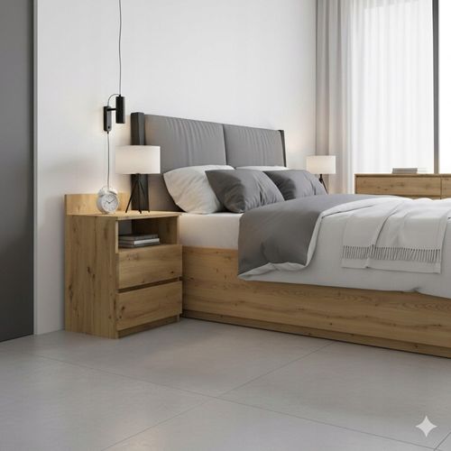 SZAFKA NOCNA STOLIK SYPIALNIA M1 DĄB ARTISAN na Arena.pl