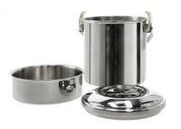 Kociołek stalowy 1,4L 12 cm + miseczka i pokrywka