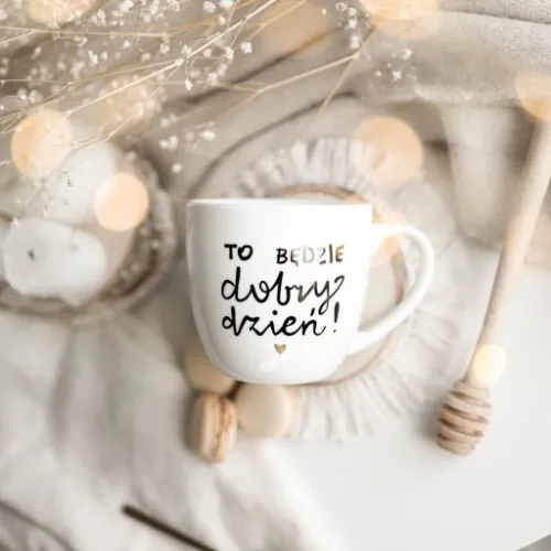 Kubek 300 ml - To będzie dobry dzień ZŁOTE SERCE na Arena.pl