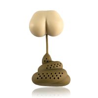 Zaparzacz do herbaty - tyłek robiący kupę (Brązowy)