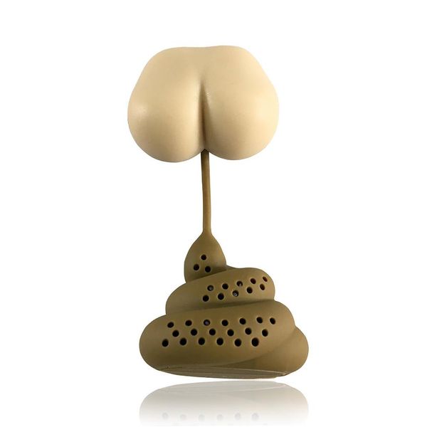 Zaparzacz do herbaty - tyłek robiący kupę (Brązowy) zdjęcie 1