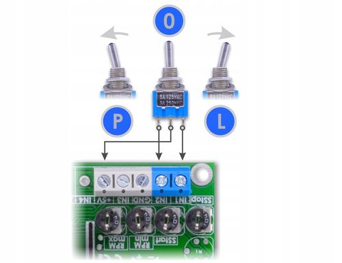 Regulator obrotów silnika DC dwukierunkowy 12V 24V na Arena.pl