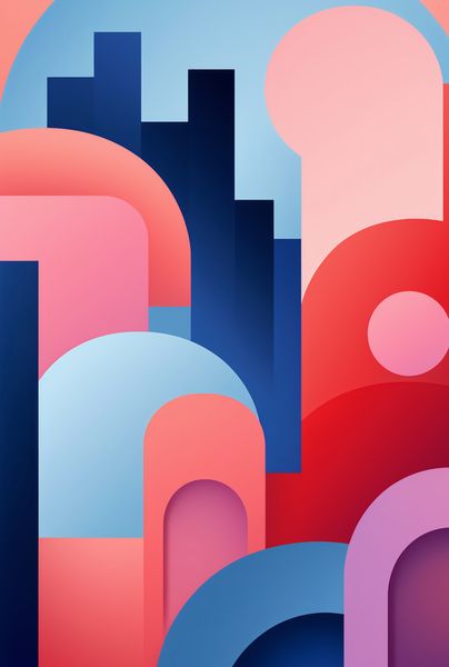 Plakat 68x101cm Miasto Kolorów zdjęcie 1