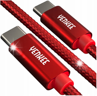 Yenkee 2m kabel USB-C - USB-C OPLOT ALUMINIOWY wytrzymały 20V 3A 60W 200cm