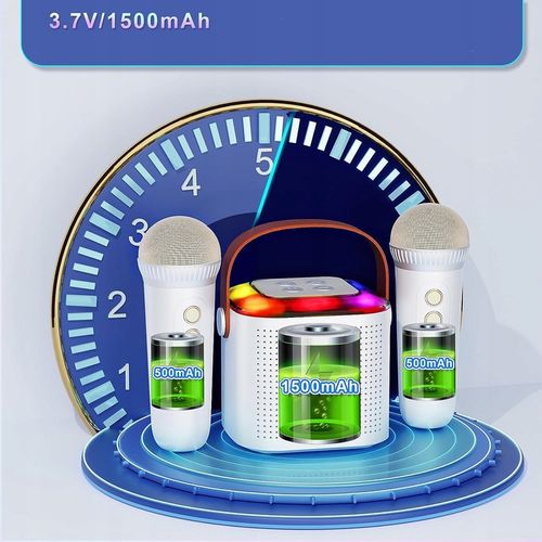 MINI MASZYNA DO KARAOKE PRZENOŚNY Z 2 MIKROFONAMI BEZPRZEWODOWYMI na Arena.pl