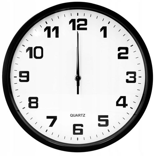ZEGAR ŚCIENNY czarny 30 cm do salonu kuchni klasyczny na Arena.pl