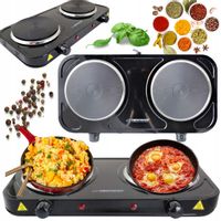 KUCHENKA ELEKTRYCZNA DWUPALNIKOWA CZARNA ESPERANZA