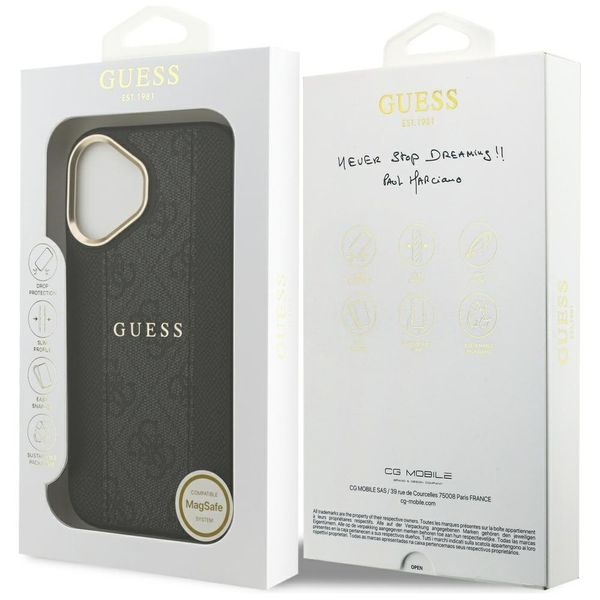 Etui Guess 4G Stripe MagSafe do iPhone 17 czarny zdjęcie 8