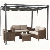 pergola ogrodowa altana z zadaszeniem pawilon 3x4m ogród wiata tarasowa