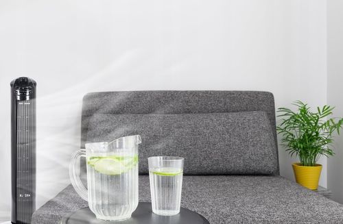 WENTYLATOR STOJĄCY KOLUMNOWY WIATRAK PODŁOGOWY OSCYLACJA TIMER LED na Arena.pl