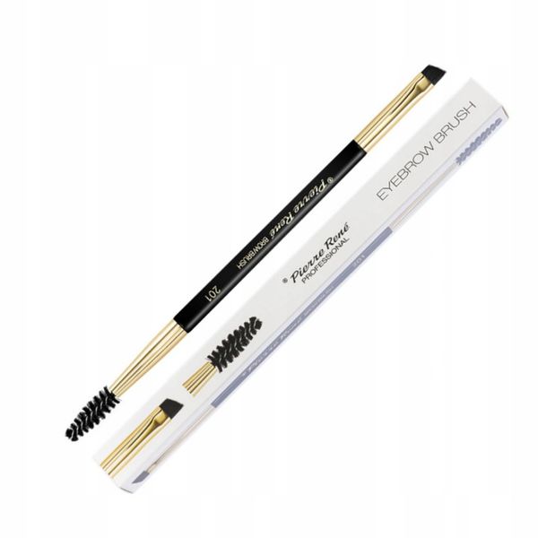201 PIERRE RENE Pędzel do Brwi ze Szczoteczką zdjęcie 2