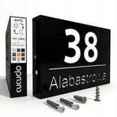 Podświetlany numer domu tabliczka tablica adresowa adres KML LED 30x20