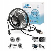 WENTYLATOR NA USB STOJĄCY METALOWY BIUROWY STOŁOWY WIATRACZEK WIATRAK