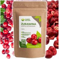 ŻURAWINA LIOFILIZOWANA CIĘTA 100 g Suszona Naturalna BEZ CUKRU 0,1kg