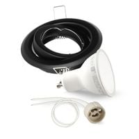 Zestaw oprawa LUMO1 mat czarny + LED GU10 5W neutralna