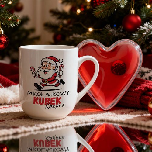 Kubek z NADRUKIEM i OGRZEWACZ do rąk SERCE na MIKOŁAJKI dla niego na Arena.pl