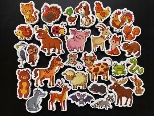 MAGNESY NA LODÓWKĘ DLA DZIECI ZESTAW EDUKACYJNY ZWIERZĘTA PREZENT 30 na Arena.pl