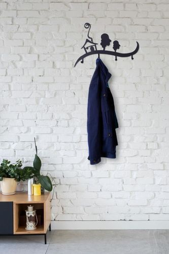 Wieszak ścienny Domek czarny na Arena.pl