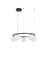 Loftowa lampa wisząca Ubeda LED 35W 3200K pierścień z kulami czarny biały