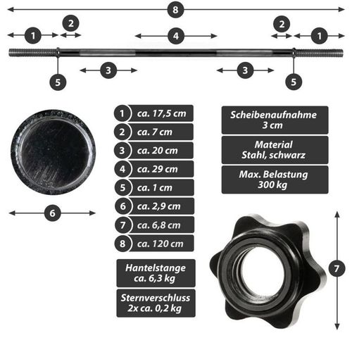 Maxxiva gryf, blokada gwiazdowa czarny, 120 cm na Arena.pl