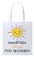 Dla Cioci Cioteczki Torba Eco Biała Shopper Z Nadrukiem Ze Zdjęciem