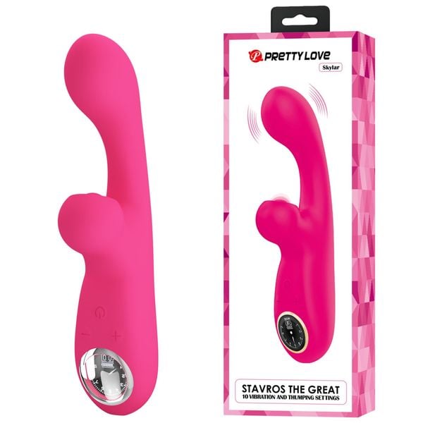 PRETTY LOVE - Skylar Pink, 10 vibration functions 10 thumping zdjęcie 1