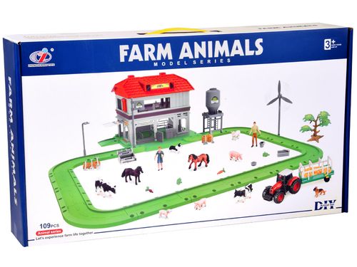 ZABAWKOWY ZESTAW Z AKCESORIAMI ZWIERZĘTA  Z STODOŁĄ na Arena.pl