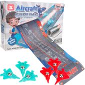 Rodzinna Gra Zręcznościowa Mini Curling Mata + 6 Samolotów Wyścigi