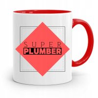 Kubek Czerwony Prezent Dla Hydraulika Plumber Z Nadrukiem Ze Zdjęciem