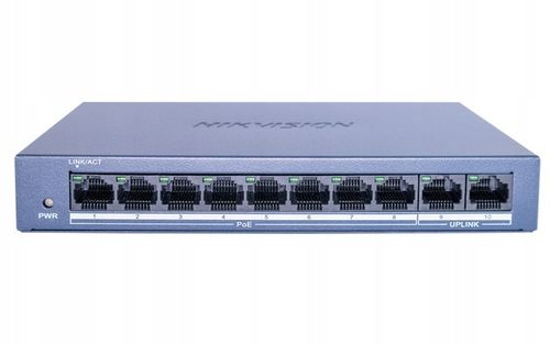 SWITCH POE DS-XS0110-P 8x POE + 2x UPLINK 10/100Mbps HIKVISION na Arena.pl
