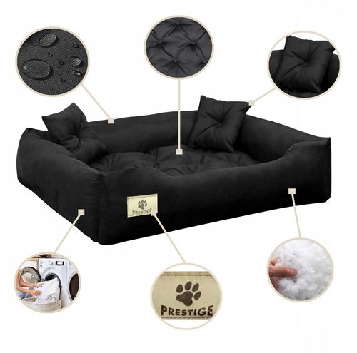 legowisko dla psa kojec prestige 55x45 cm wodoodporne czarne na Arena.pl
