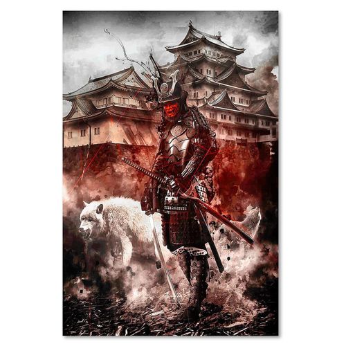 Deco Panel, Samuraj i biały wilk 40x60 na Arena.pl