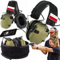 POLSKA OCHRONNIKI SŁUCHU TAKTYCZNE SŁUCHAWKI STRZELECKIE REDUKCJA