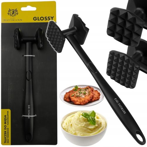 TŁUCZEK DO MIĘSA ZIEMNIAKÓW CZARNY METALOWY SOLIDNY TŁUCZEK 23 cm na Arena.pl
