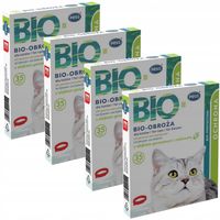 PESS OBROŻA DLA KOTA NA PCHŁY KLESZCZE SIERŚĆ 35cm PAKIET 4 szt